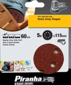 Piranha X32002 5 Dischi Velcro 115 Gr.60