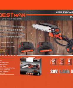 MOTOSEGA A BATTERIA 20V + 2 BATTERIE- DESTMAN