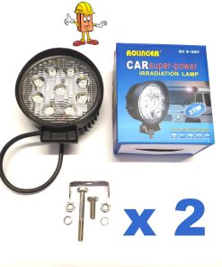 2 Faro Led da 9 a 30V – 27W Car Super Power Irradiation Lamp IP68-CE