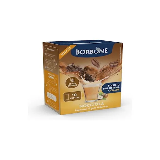 10 STICK PREPARATO SOLUBILE PER BEVANDA AL GUSTO DI CAPPUCCINO E NOCCIOLA